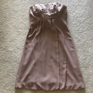 NWT* David’s Bridal Champagne/Taupe Dress